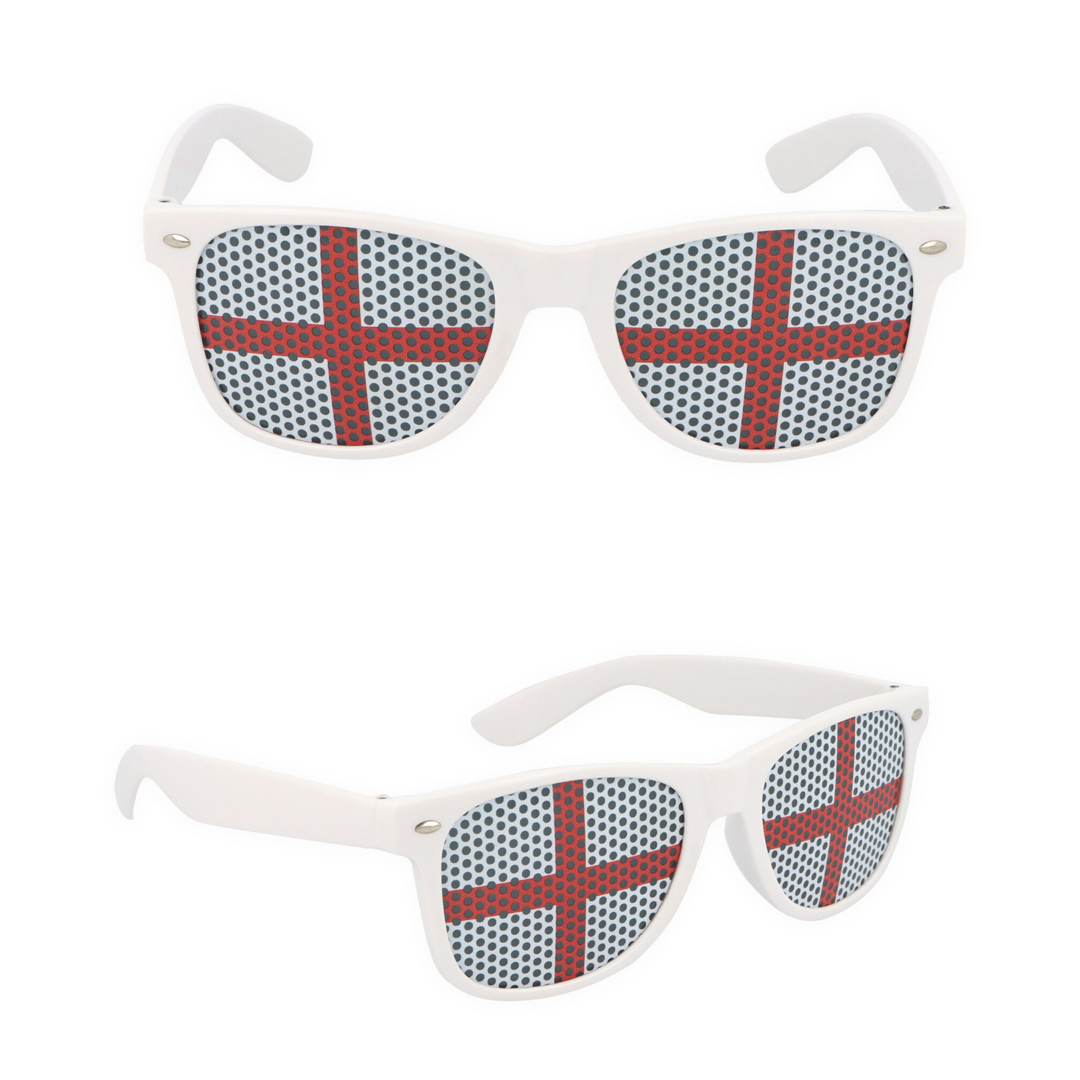St. George's Cross England Flag Plastic Fancy Dress Pinhole Lenses Glasses