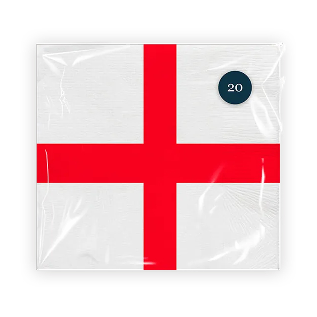 St. George's Cross England Flag Printed Paper Luncheon Napkins 2 Ply 33cm - Pack of 20 Product Gallery Image