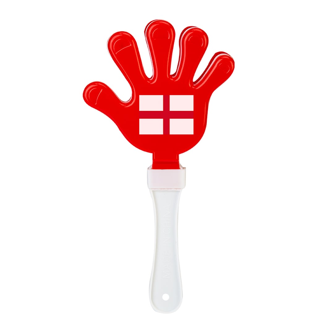 St. George's Cross England Flag Supporters Hand Clapper Noise Maker