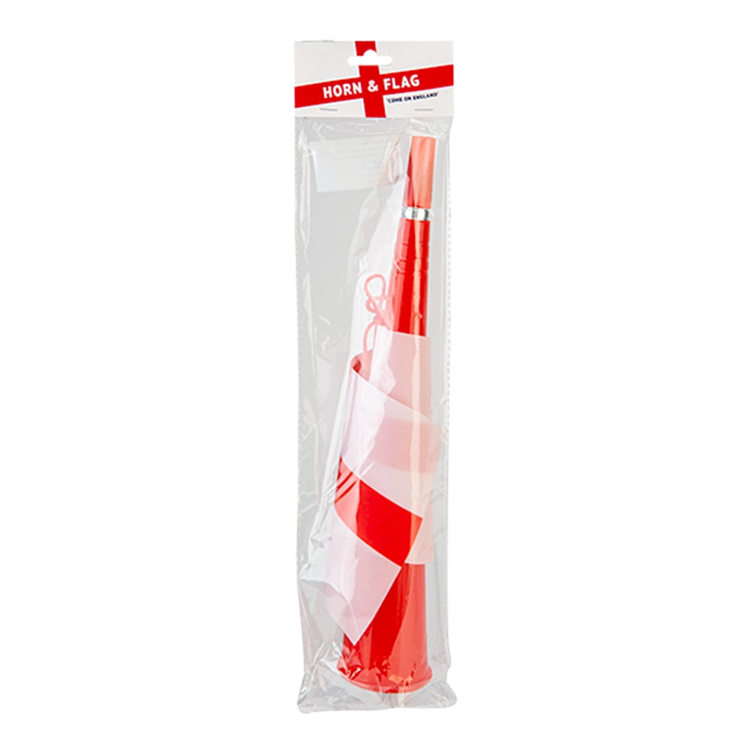 St. George's Cross England Flag Supporters Horn and Flag Product Gallery Image