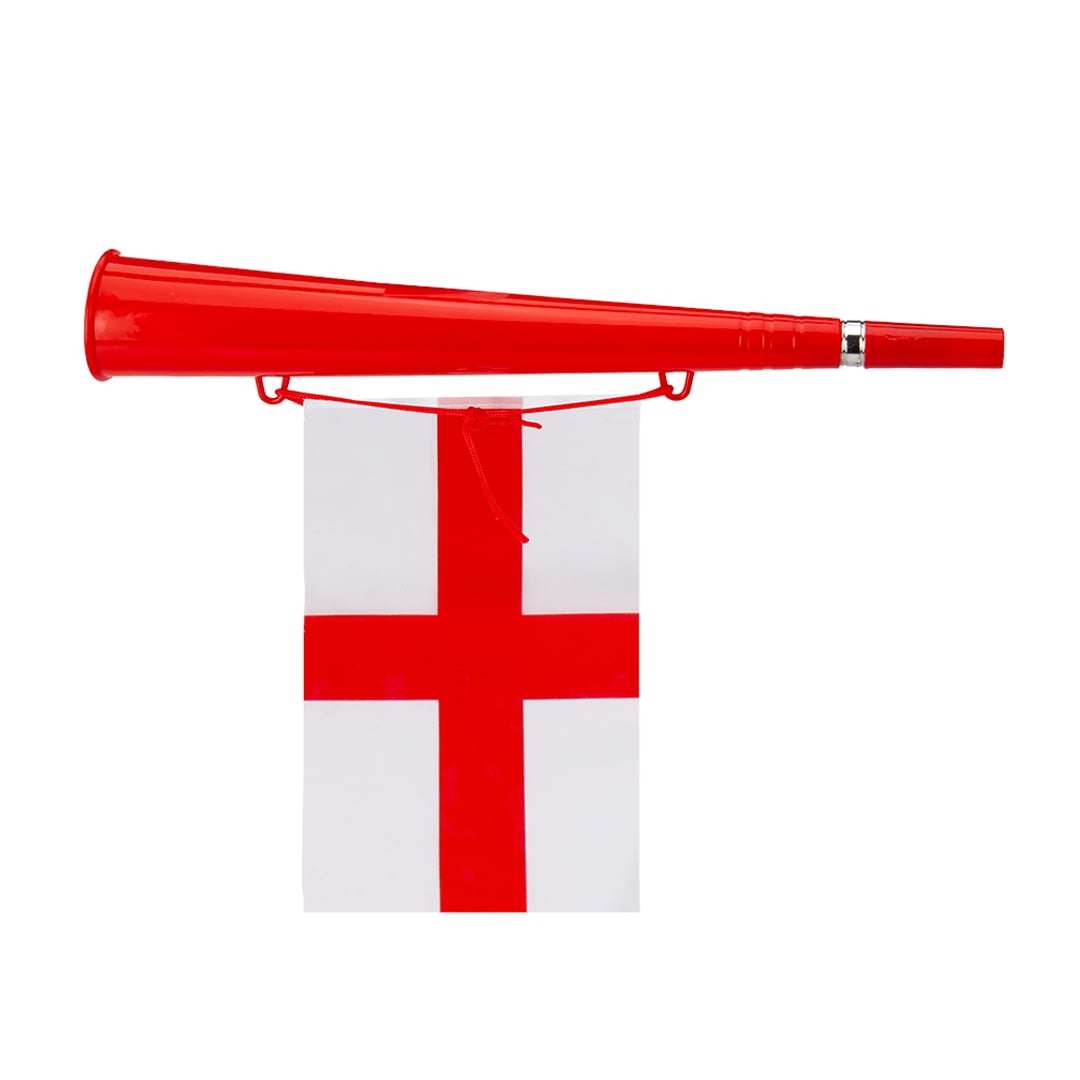St. George's Cross England Flag Supporters Horn and Flag