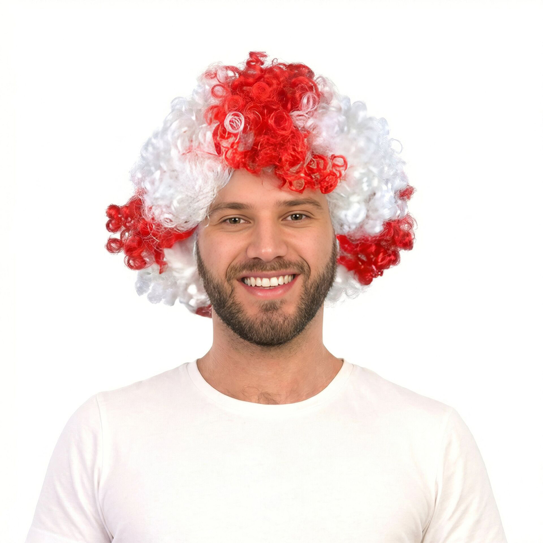 St. George's Cross England Flag Unisex Afro Wig