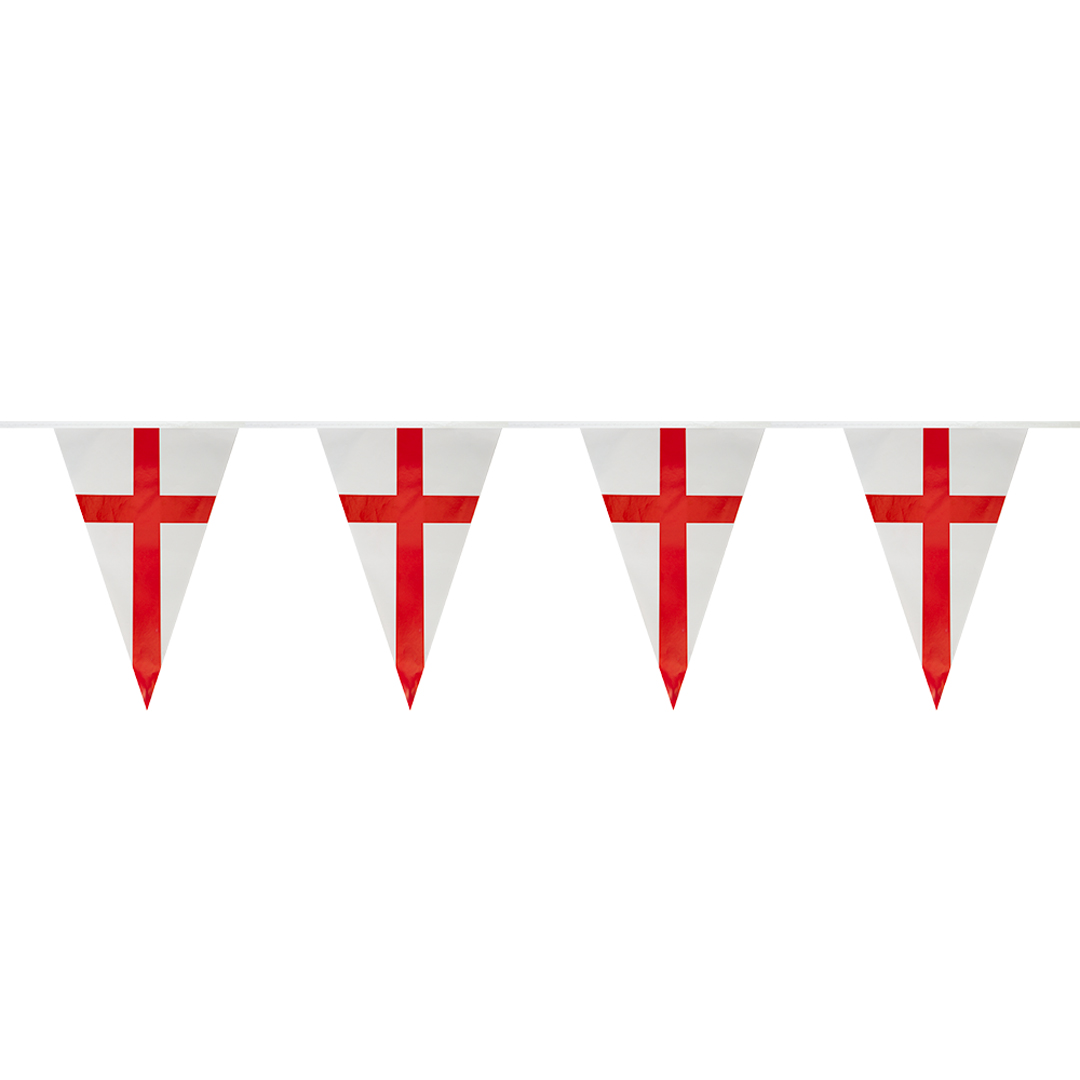 St. George's Cross Triangle England Flag Bunting Banner