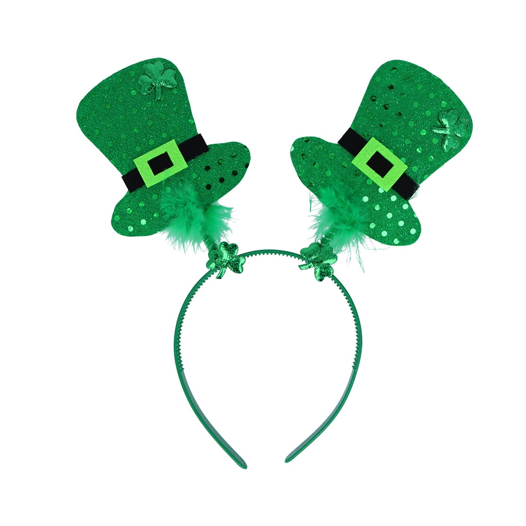 St Patricks Day Head Bopper Headband With Mini Irish Hats Fancy Dress Accessory