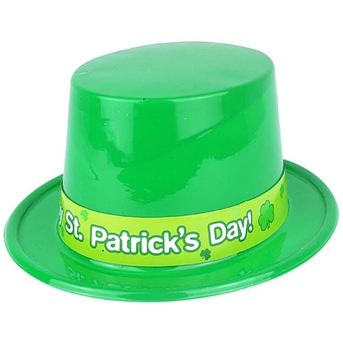 St. Patrick's Day Adult Plastic Topper Hat Product Image