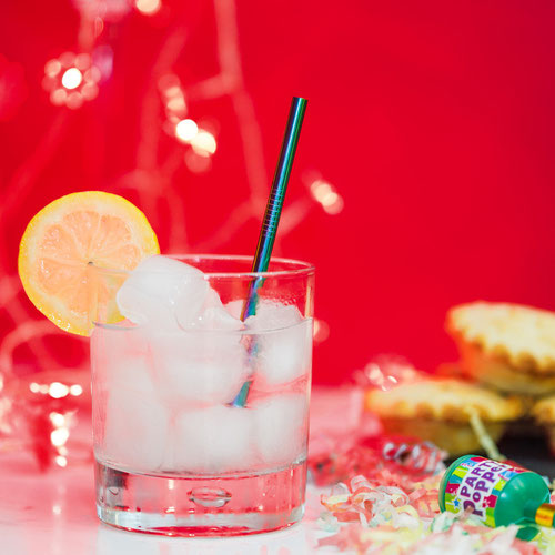 Stainless Steel Mini Multicolour Metal Drinking Straws with Cleaning Brush - Pack of 8 Product Gallery Image