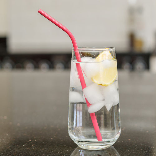 Stainless Steel Pink Metal Drinking Straws with Cleaning Brush - Pack of 8 Product Gallery Image
