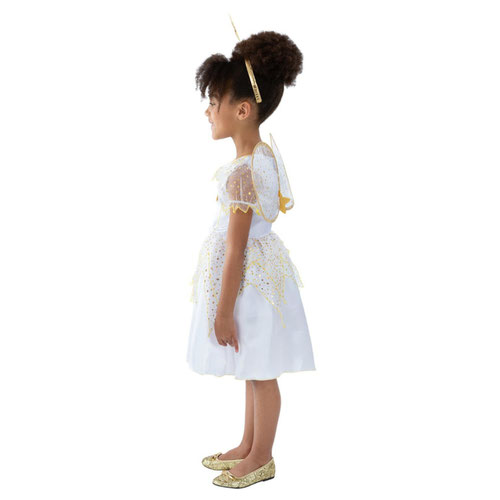Star Fairy Girls White Fancy Dress Costume Kids Small - Age 4-6 Product Gallery Image