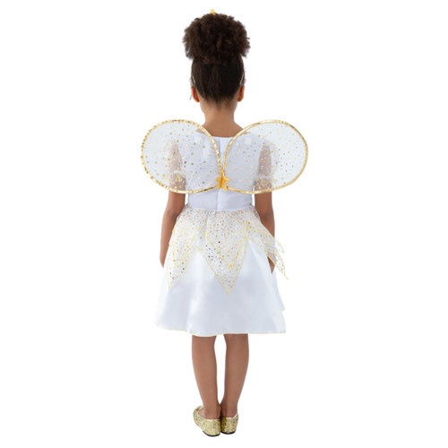 Star Fairy Girls White Fancy Dress Costume Kids Small - Age 4-6 Product Gallery Image