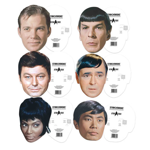 Star Trek The Original Series Enterprise Crew Cardboard Face Masks - Pack of 6 Product Gallery Image