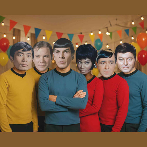 Star Trek The Original Series Enterprise Crew Cardboard Face Masks - Pack of 6 Product Gallery Image