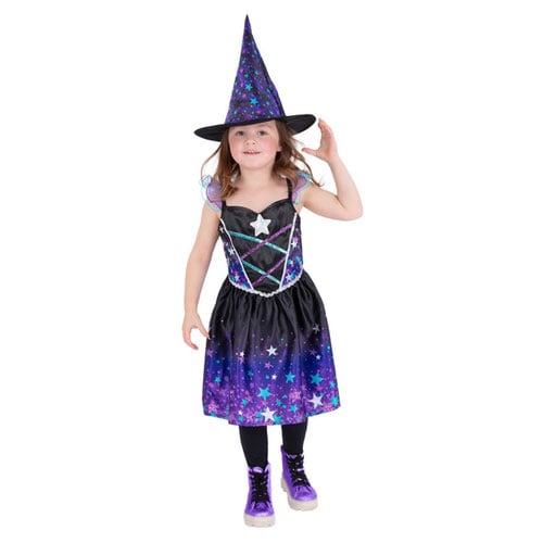 Starry Night Witch Girls Fancy Dress Costume Toddler Age 1-2 Product Gallery Image