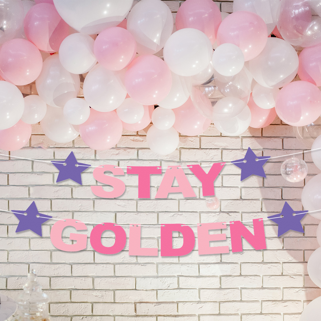 Stay Golden Customisable Recyclable Card Party Bunting Product Gallery Image