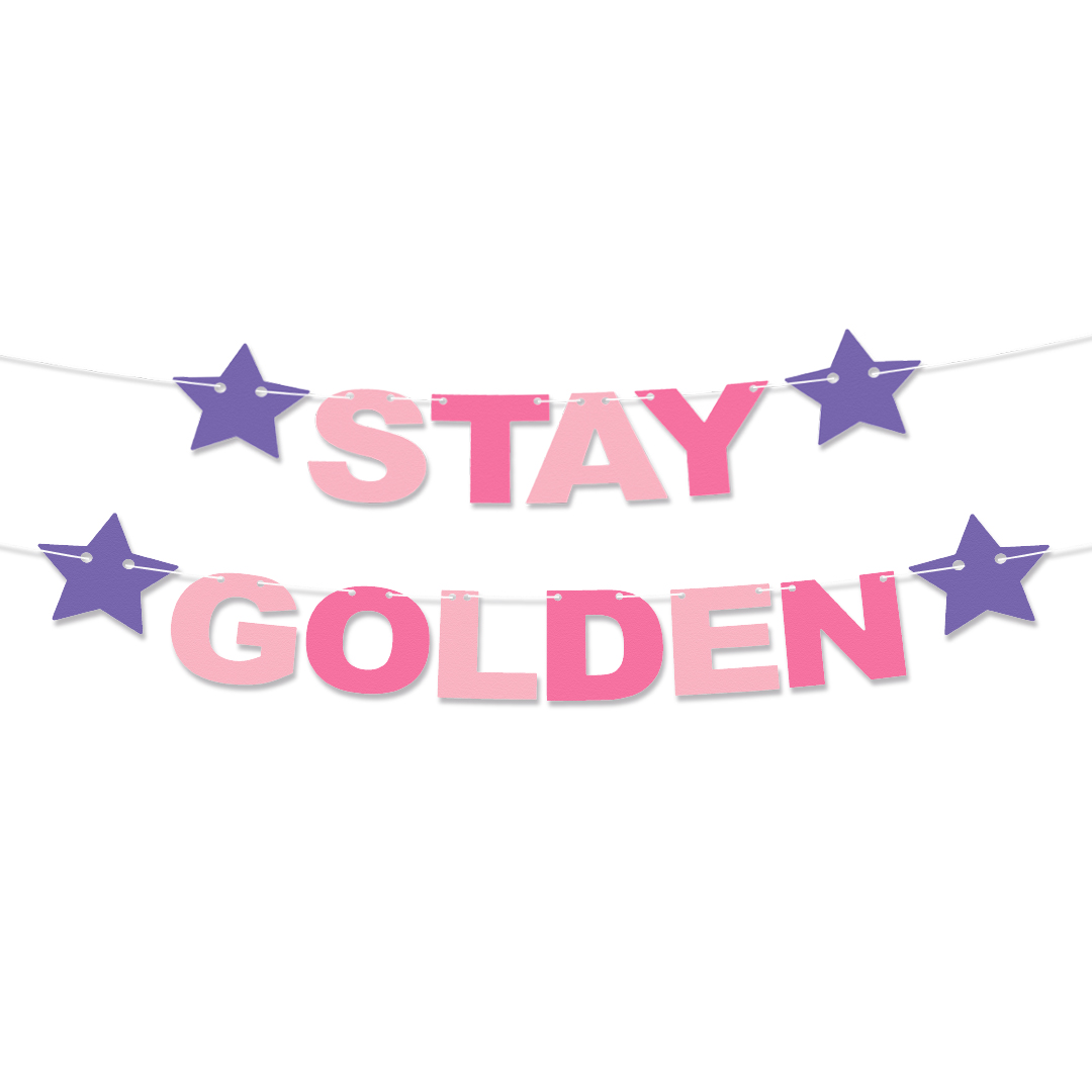 Stay Golden Customisable Recyclable Card Party Bunting