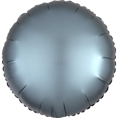 Steel Blue Satin Luxe Round Foil Helium Balloon 43cm / 17 in Product Image