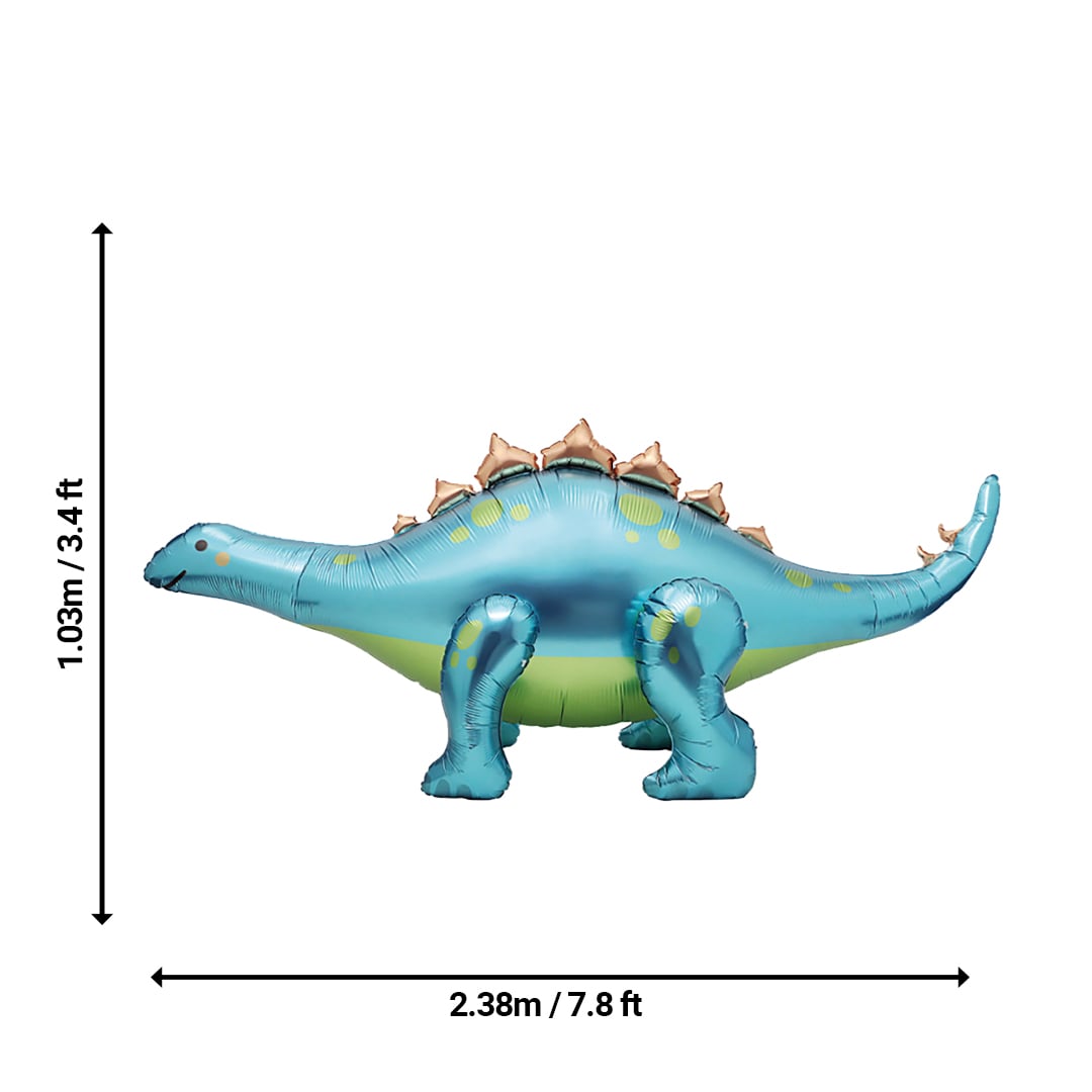 Stegosaurus Dinosaur Giant 3D Standing Shaped Air Fill Foil Balloon 2.38m Product Gallery Image