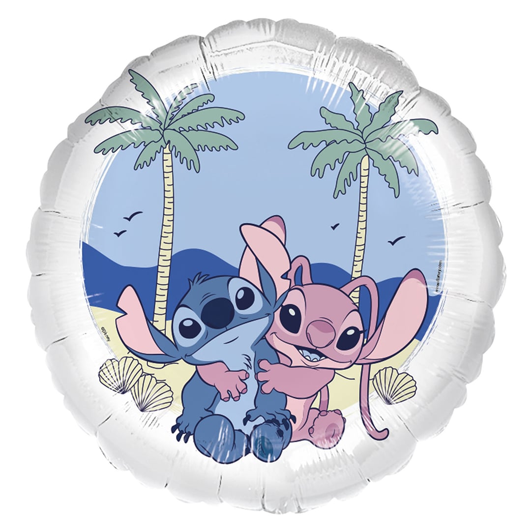 Stitch & Angel Disney Round Foil Balloon 45cm / 17 in