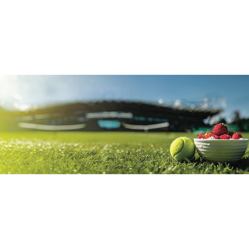 Strawberries & Cream Tennis Court Design Large Personalised Banner 10ft x 4ft