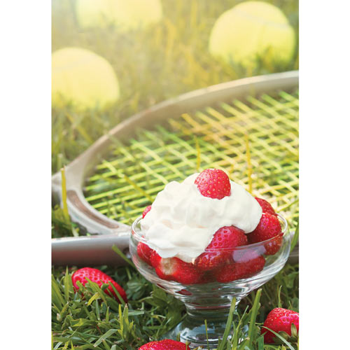 Strawberries & Cream Tennis Design Poster PVC Party Sign Decoration Product Gallery Image