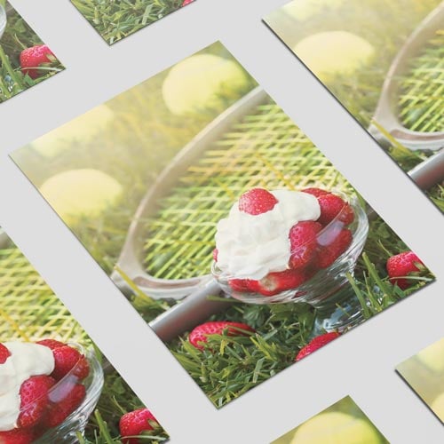 Strawberries & Cream Tennis Design Poster PVC Party Sign Decoration Product Gallery Image