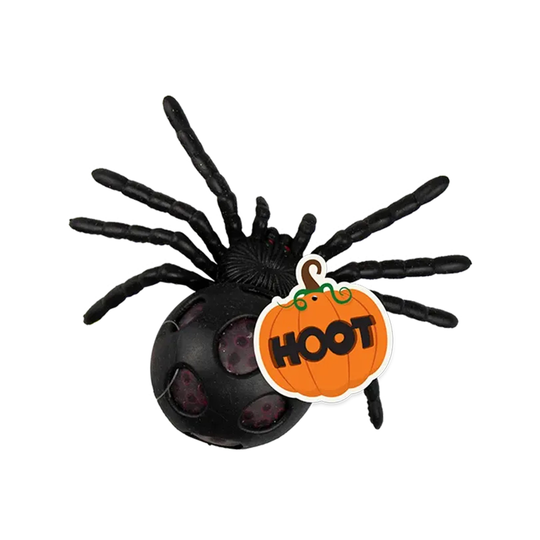 Stress Relief Squishy Squeeze Halloween Spider Toy with Beads 10cm View 3