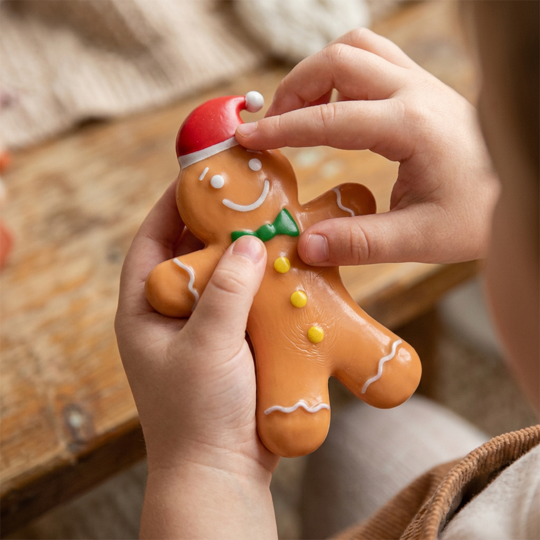 Stretchy Gingerbread Man Christmas Toy 11.5cm View 2
