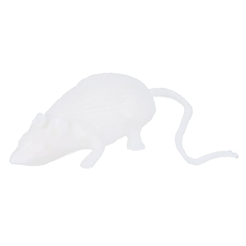 Mini Stretchy White Rat 7cm Product Image