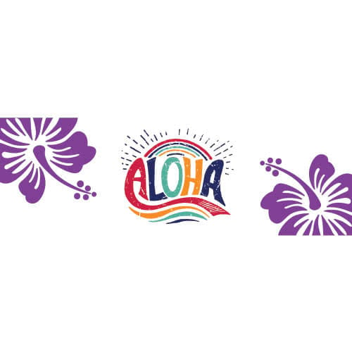 Aloha Hawaiian PVC Party Sign Decoration 60cm x 20cm Product Image