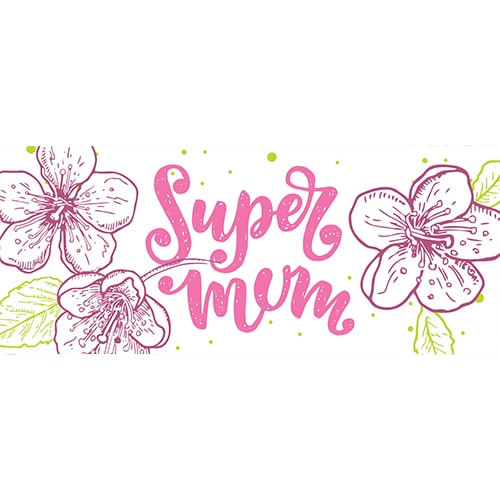 Super Mum Pink Floral Mother's Day PVC Party Sign Decoration Product Image