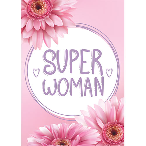 Super Woman Gerbera Poster PVC Party Sign Decoration Product Gallery Image