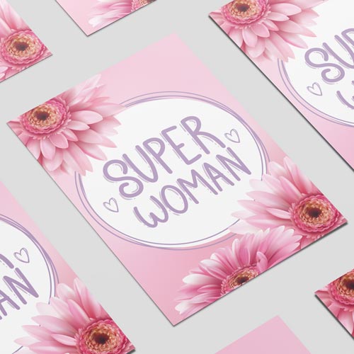 Super Woman Gerbera Poster PVC Party Sign Decoration Product Gallery Image