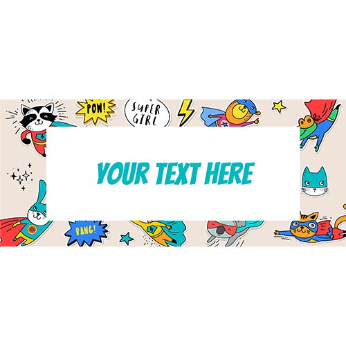 Superhero Animals Design PVC Personalised Party Sign Decoration Product Gallery Image