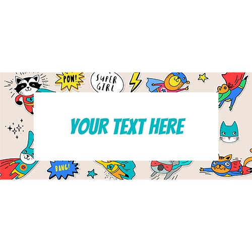 Superhero Animals Design PVC Personalised Party Sign Decoration Product Gallery Image