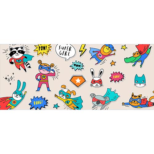 Superhero Animals Design PVC Personalised Party Sign Decoration Product Gallery Image