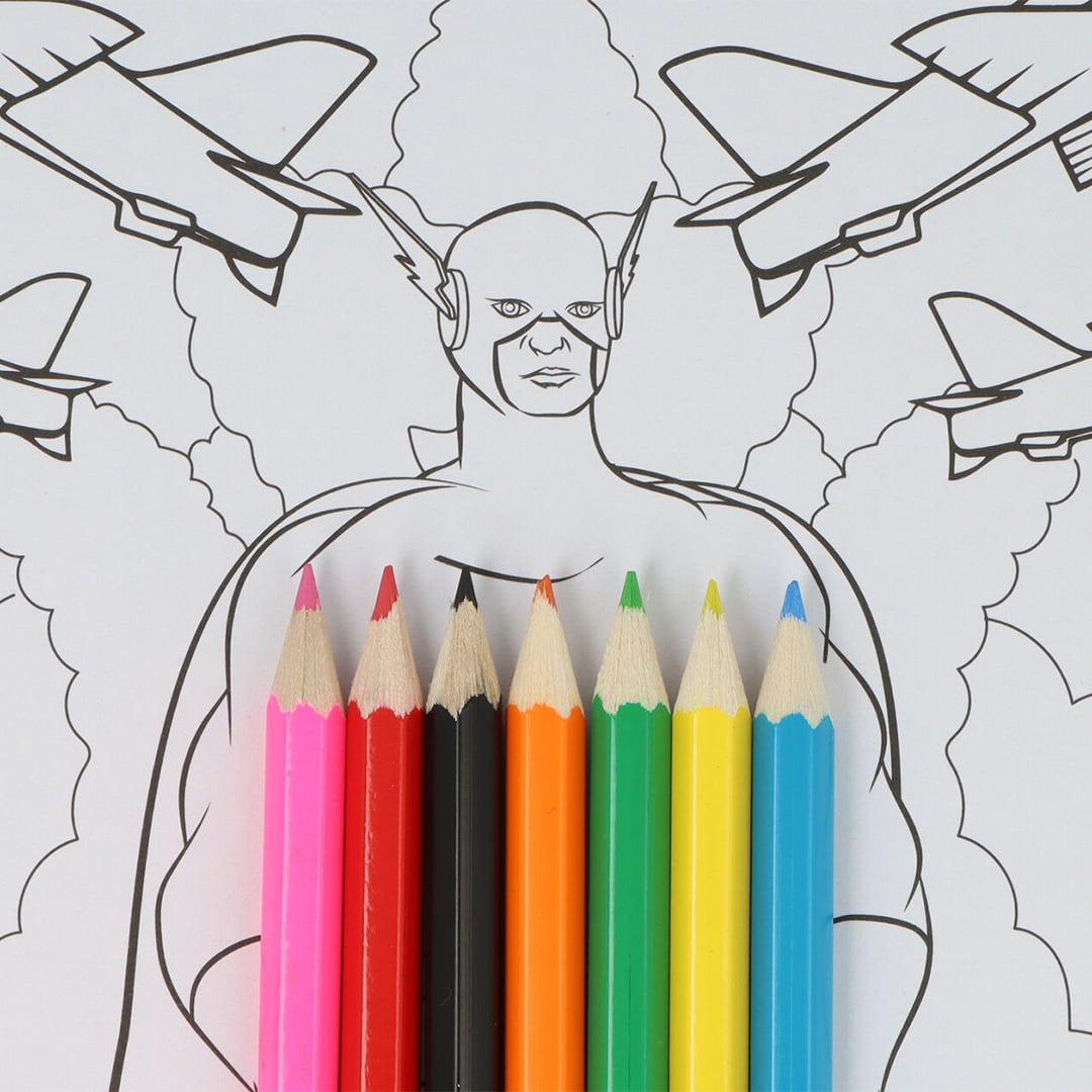 Superhero Colouring Set with Mini Pencils & Stickers View 6