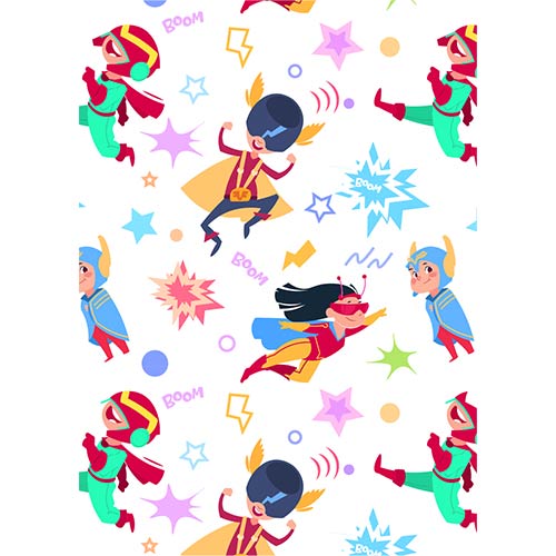 Superhero Girls & Stars Design Poster PVC Party Sign Decoration Product Gallery Image