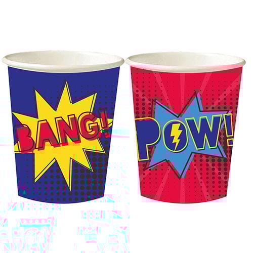 Superhero Paper Cups 250ml - Pack of 8 Product Image