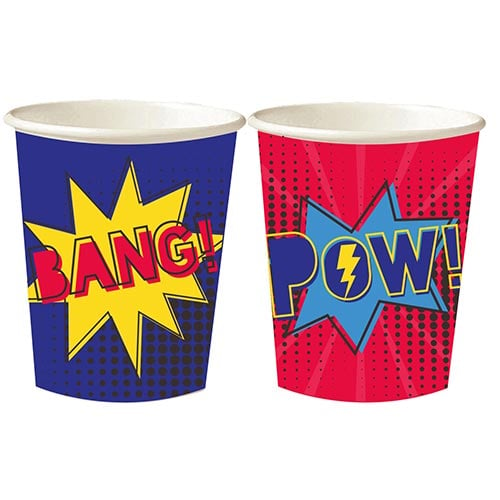 Superhero Paper Cups 250ml - Pack of 8 Product Image