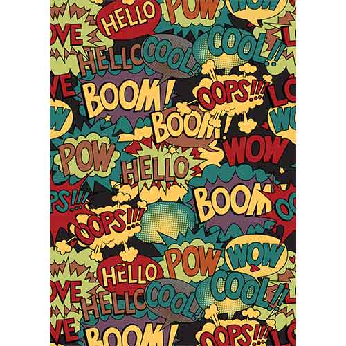 Superhero Speech Bubble Lettering Design Poster PVC Party Sign Decoration Product Gallery Image