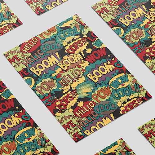 Superhero Speech Bubble Lettering Design Poster PVC Party Sign Decoration Product Gallery Image