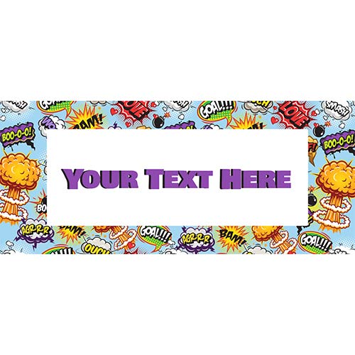 Superhero Words & Explosions Design PVC Personalised Party Sign Decoration Product Gallery Image