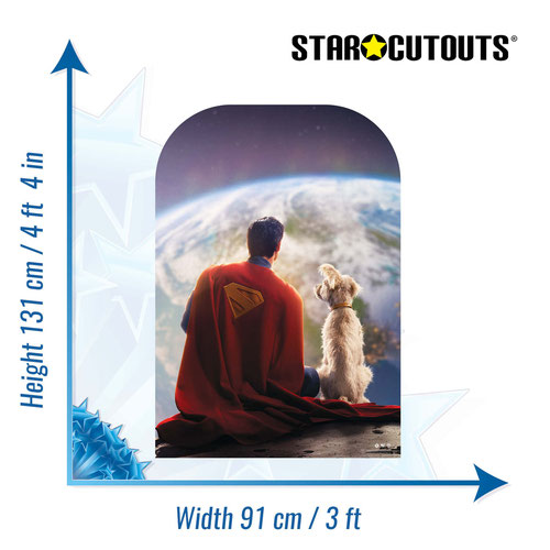 Superman 2025 Movie DC Comics Superman and Krypto Single Backdrop Cardboard Cutout 131cm Product Gallery Image