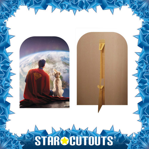 Superman 2025 Movie DC Comics Superman and Krypto Single Backdrop Cardboard Cutout 131cm Product Gallery Image