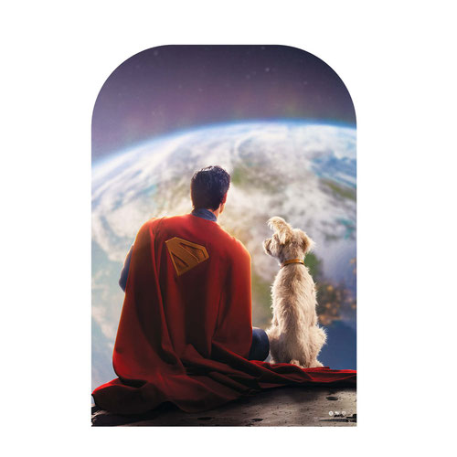 Superman 2025 Movie DC Comics Superman and Krypto Single Backdrop Cardboard Cutout 131cm Product Gallery Image
