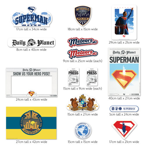 Superman DC Comics Cardboard Cutout Activity Decoration Pack Product Gallery Image