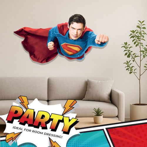 Superman DC Comics David Corenswet Flying Wall Art Cardboard Cutout 106cm Product Gallery Image