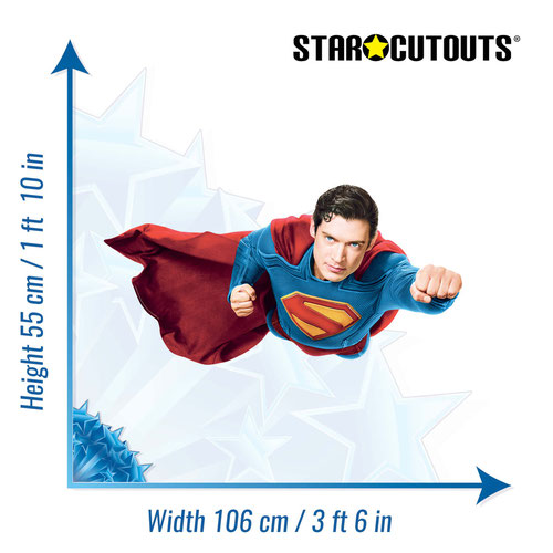 Superman DC Comics David Corenswet Flying Wall Art Cardboard Cutout 106cm Product Gallery Image
