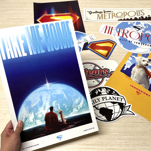 Superman DC Comics Logo Wall Art Cardboard Cutout Signs - Pack of 10 Product Gallery Image