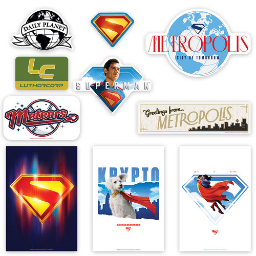 Superman DC Comics Logo Wall Art Cardboard Cutout Signs - Pack of 10 Product Gallery Image