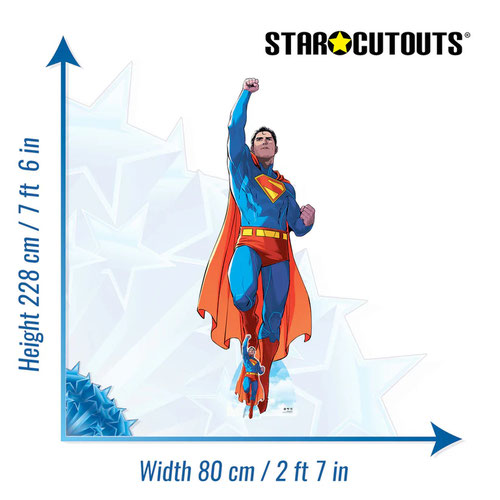Superman DC Comics Takes Flight Comic Style Lifesize Cardboard Cutout 228cm Product Gallery Image